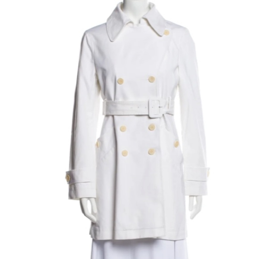 Theory white trench coat, size P.